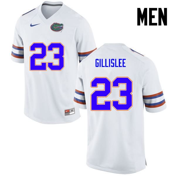 Men's NCAA Florida Gators Mike Gillislee #23 Stitched Authentic Nike White College Football Jersey LGA2665SA